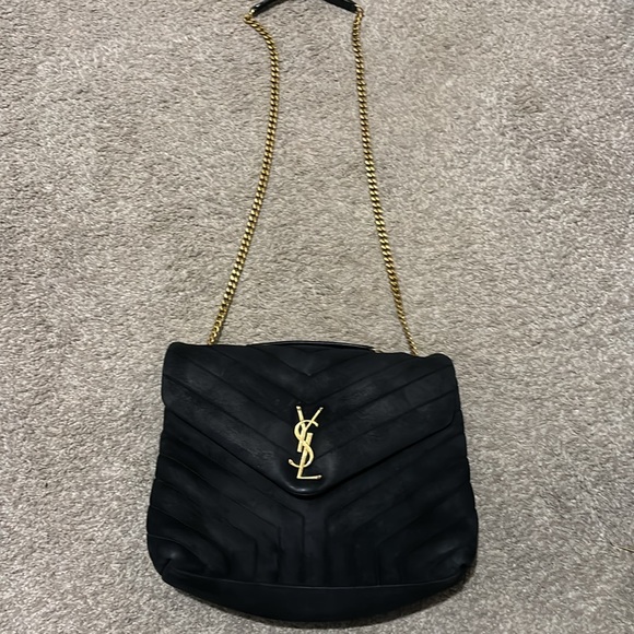 Ysl medium Lou Lou suede black handbag - Picture 9 of 10